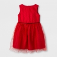 Toddler Girls' Red Flock Dot Dress Set Cat & Jack - Red 3T