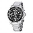 SO&CO New York Men's Yacht Club Quartz Unidirectional Watch with Stainless Steel Link Bracelet