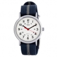 Timex Men's T2N654 Weekender Blue/ Grey Stripe Nylon Strap Watch
