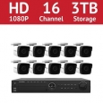 LaView 16 Channel 1080p IP NVR with (10) 1080p Bullet Cameras and a 3TB HDD