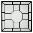 Black Metal Square Mirror