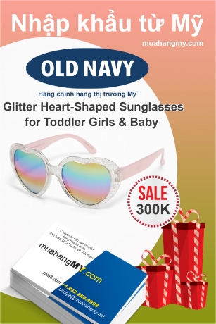 Glitter Heart-Shaped Sunglasses for Toddler Girls & Baby