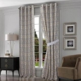 Tribeca Living Maldives Lined Cotton Grommet-top Curtain Panel Pair (As Is Item)