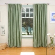 Olive Green Rod Pocket Velvet Curtain / Drape / Panel - Piece