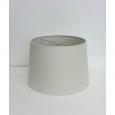 White Fabric Medium Round Drum-style Lampshade