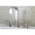 High Arch Satin Nickel Widespread Bathroom Faucet