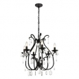 Regan Collection 6-light Dark Bronze Iron and Crystal Chandelier