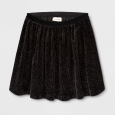 Girls' Velvet Sparkle A Line Skirt - Cat & Jack Black XL