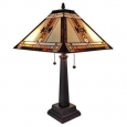 Amora Lighting Tiffany Style Mission Table Lamp