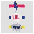 Girls' 3pk "LOL"Lightening Bolt and "wow" Hair Clip Set - Cat & Jack Multi-Color