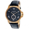 Thomas Earnshaw Men's Fitzroy ES-8021-04 Black Leather Analog Quartz Dress Watch