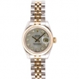 Pre-Owned Rolex Women's Two-tone Mother Of Pearl Diamond Dial Watch