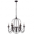 Blakely 6 light chandelier in Matte Black