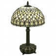 Tiffany-style White Jewel Lamp