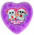 Beanie Boos Valentines Day Plush Heart Box With Gummy Candy, 4.23 Oz Purple