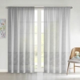 Urban Habitat Rae Dobby Stripe Sheer Curtain Panel