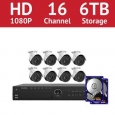 LaView 16 Channel 1080p IP NVR with (8) 1080p Bullet Cameras and a 6TB HDD