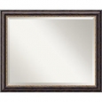 Wall Mirror Large, Tuscan Rustic 32 x 26-inch - black/bronze