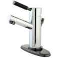 Chrome & Black Single Handle Bathroom Faucet