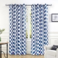 DriftAway Allen Ikat Polka Dot Room Darkening Window Curtain, 2 Panels