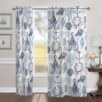 Laural Home Ocean Creatures 84 Inch Sheer Curtain Panel