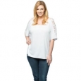 Plus Size Blouse with Lace Back Detailing