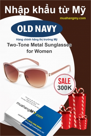 Two-Tone Metal Sunglasses for Women