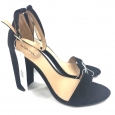 Women's Lulu Block Heel Sandals - Merona Black 9.5