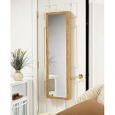 Over-the-Door Mirrored Jewelry Armoire Oak