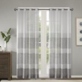 Madison Park Jasper Woven Sheer Curtain Panel