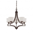 Savoy House Terrell Bronze Metal and Glass 5-light Chandelier