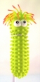 Green Caterpillar Light-up Squishy Stretchable 10" Water Toy With Hanging Loop