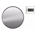 Embellish Round Wall Mirror Large- Gray- Benzara