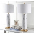 Safavieh Lighting Sonia Marble 31.25-Inch Table Lamp (Set of 2)