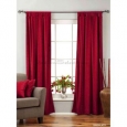 Burgundy Tab Top Velvet Curtain / Drape / Panel - Piece