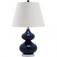 Safavieh Lighting 24-inch Eva Navy Double Gourd Glass Table Lamp