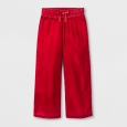 Girls' Velvet Wide Leg Fashion Pants - Cat & Jack Red M