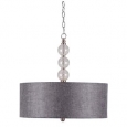 Design Craft Mia Brushed Steel 3-light Pendant