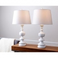 Abbyson Alexis White Table Lamp (Set of 2)