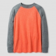 Boys' Long Sleeve Baseball T-Shirt - Cat & Jack Orange M