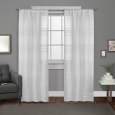 ATI Home Monet Sheer Linen Cabana Stripe Rod Pocket Curtain Panel Pair