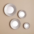 Harper Blvd Four-piece Hammered Silver Sphere Wall Mirror Set