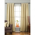 Olive Green Tab Top Matka Raw Silk Curtain / Drape / Panel - Piece