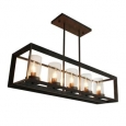 Metal Kitchen Island Rectangular Pendant Chandelier