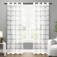 ATI Home Michel Grommet Top Sheer Curtain Panel Pair