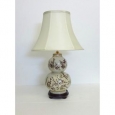 Autumn Leaves Double Gourd Porcelain Table Lamp