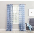 No. 918 Ladonna Split Chevron Semi-sheer Rod Pocket Curtain Panel