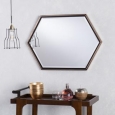 Holly & Martin Whexis Champagne Gold Frame Hexagon Wall Mirror