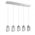 Eurofase Diffi 5-Light Linear Chandelier, Chrome Finish