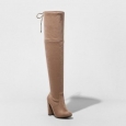 Women's Penelope Heeled Over The Knee Boots - A Day Light Taupe 7